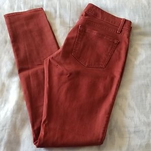 Brick red skinny jeans